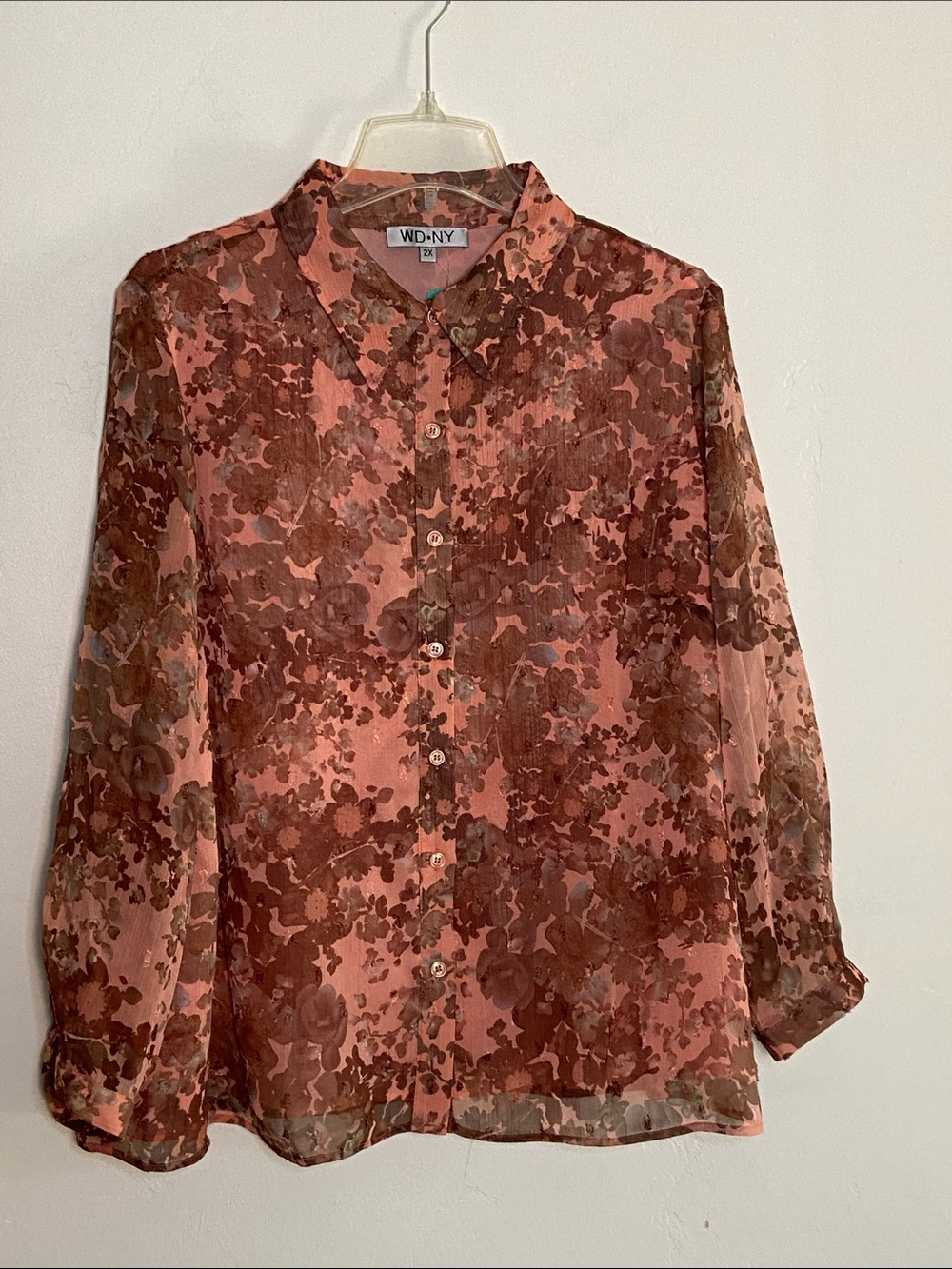Button up long sleeve blouse